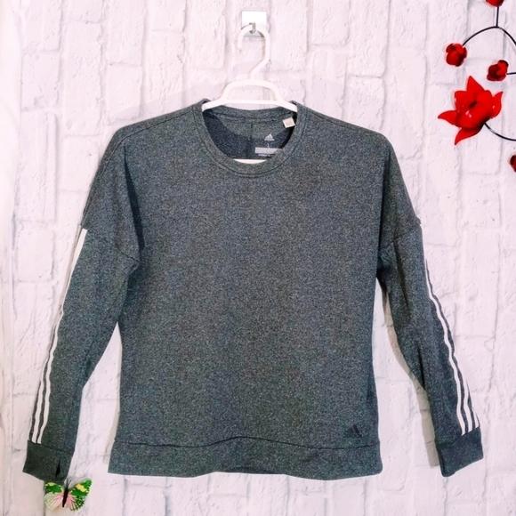 adidas Tops - Adidas Women's L Three Stripes Energy Running Sweatshirt Performance‎ Workout